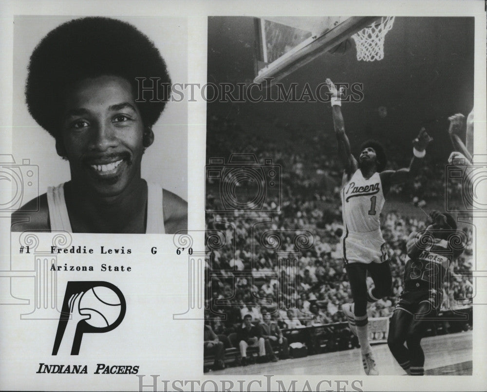 1976 Press Photo Freddie Lewis of the Indiana Pacers - Historic Images