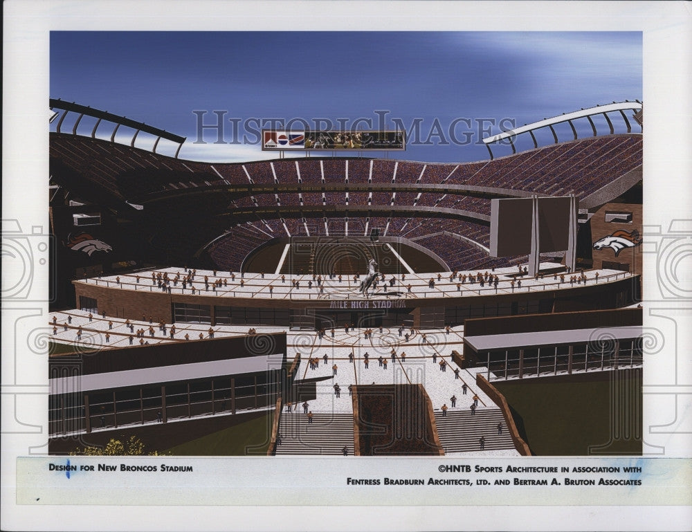 Press Photo Stadium of the Denver Broncos - Historic Images