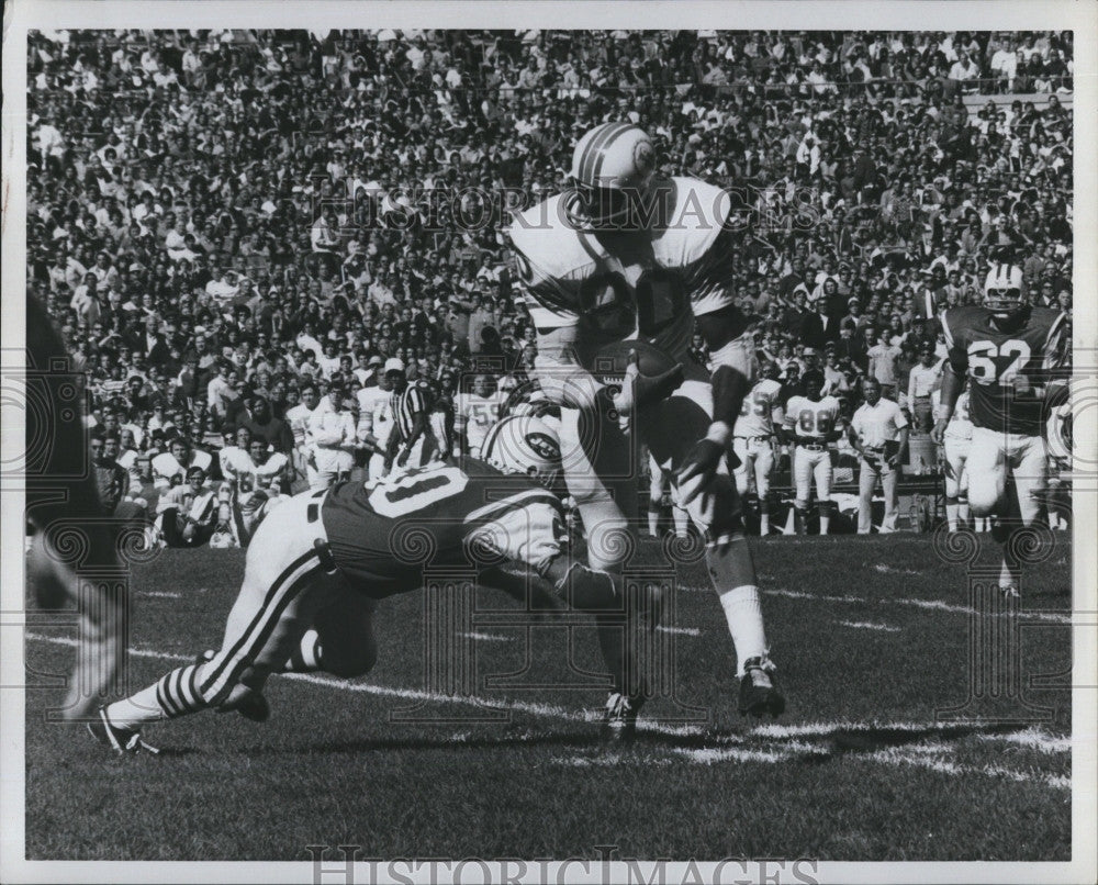 Press Photo Marv Fleming, Miami Dolphins Football - Historic Images