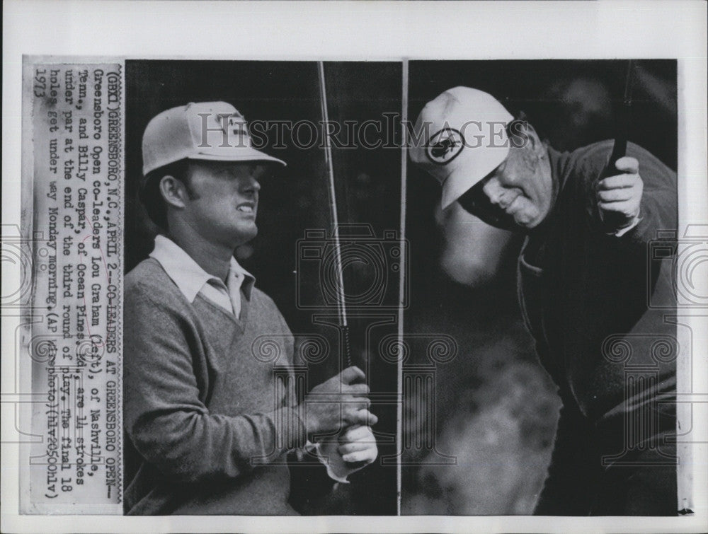 1973 Press Photo Golfers Lou Graham Billy Caspar Greensboro Open - Historic Images