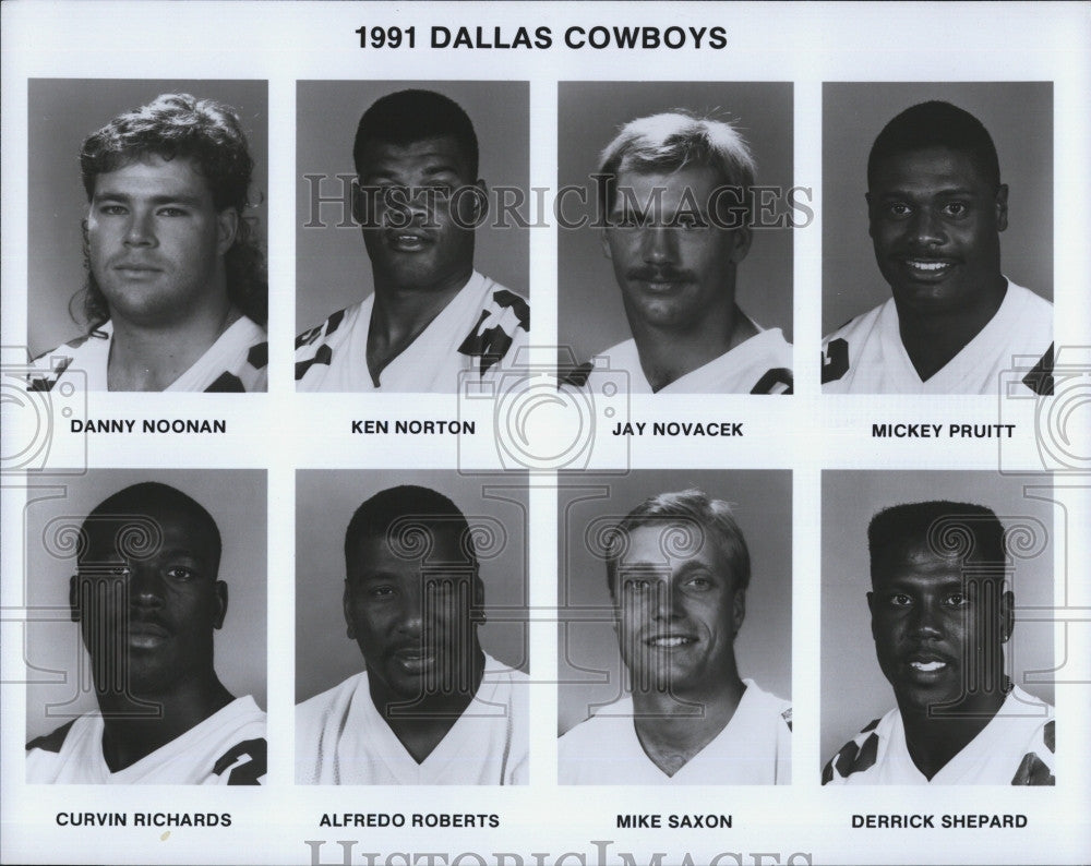 Dallas Cowboys Football Players 1991 Vintage Press Photo Print