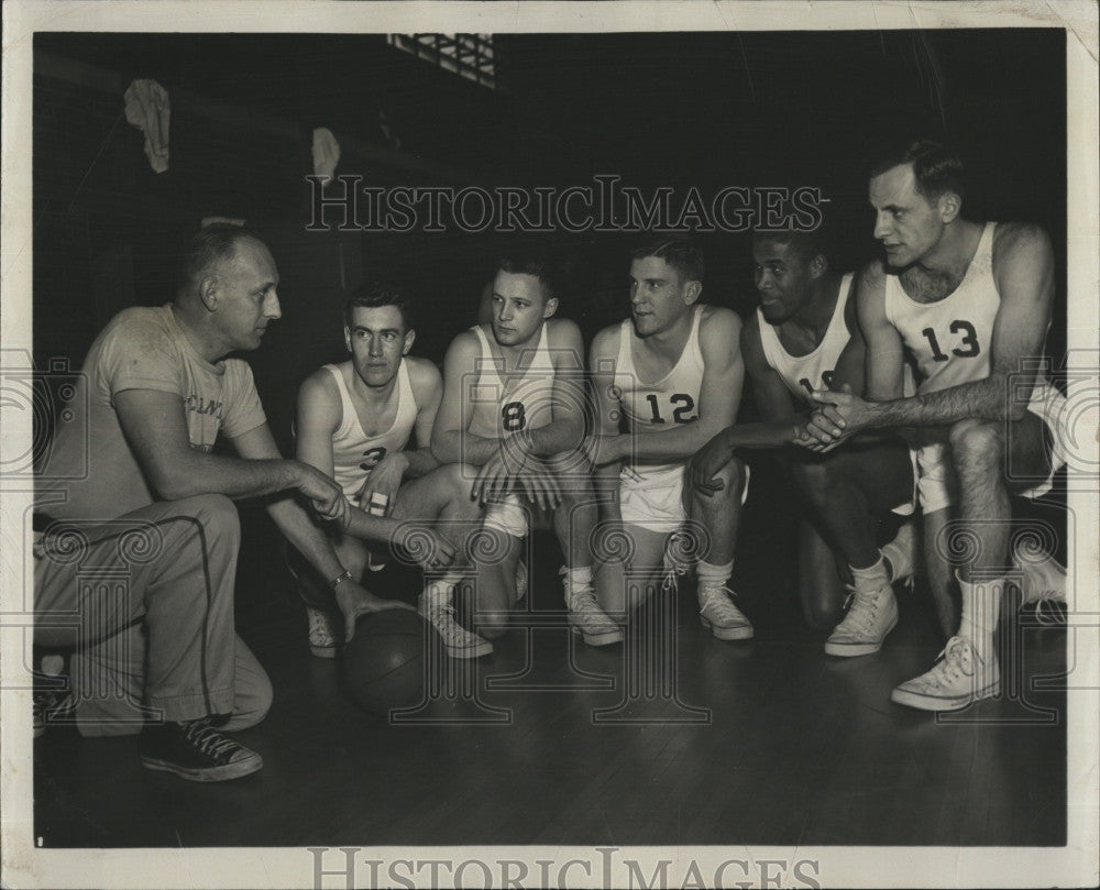 1952 Press Photo Eastern Ill College, Healey,Lee, Dettro, Patberg, Johnson - Historic Images
