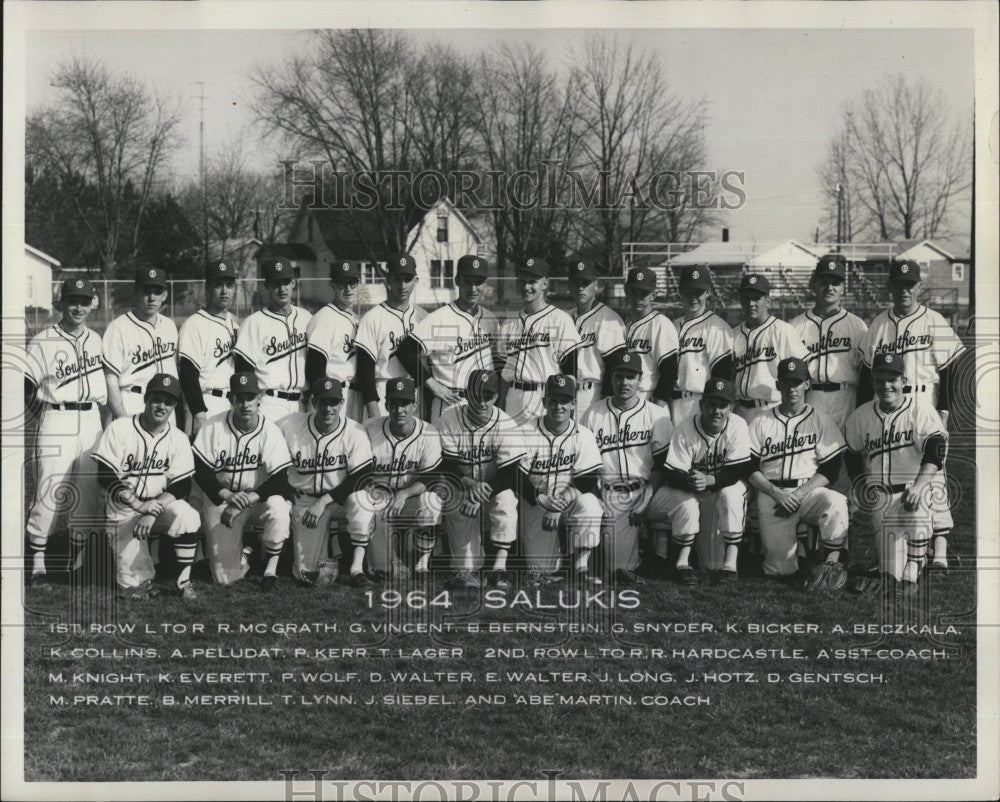 1964 Press Photo Southern Illinois University Baseball Team 1964 - Historic Images