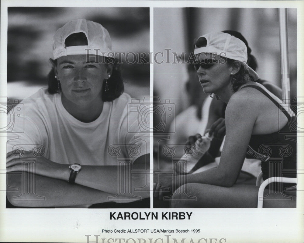 1995 Press Photo Beach Volleyball Player Karolyn Kirby - Historic Images