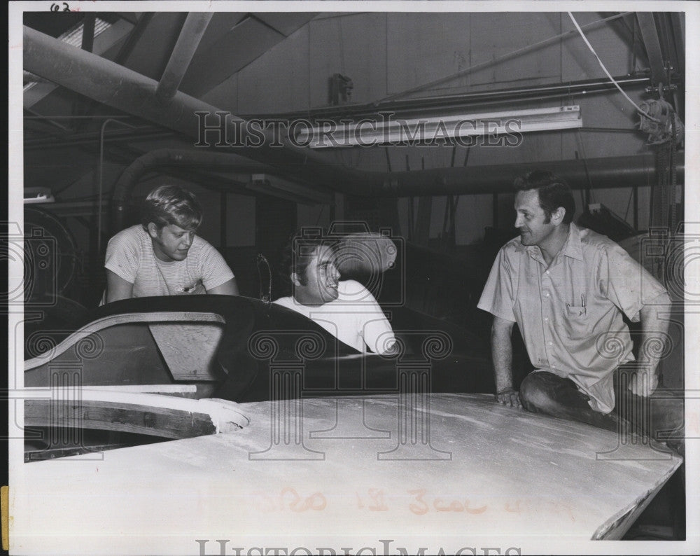 1971 Press Photo Hydroplane driver Leif Borgersen, Fred Wright, Don Kelson - Historic Images