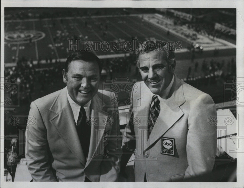 1978 Press Photo Sportscaster Keith Jackson &amp; other man - Historic Images