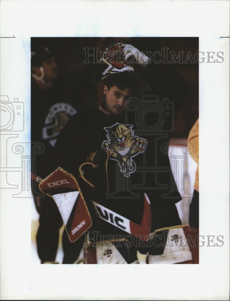 1996 Press Photo Florida goalie,  John Vanbiesbrouck - Historic Images