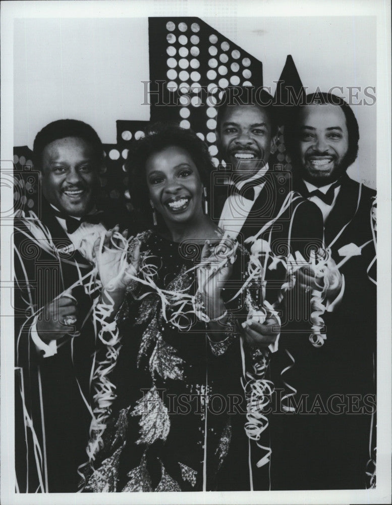 1986 Press Photo Gladys Knight and the Pips in &quot;Happy New Year, America&quot; - Historic Images