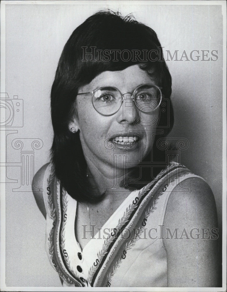 1973 Press Photo Billie Jean King - Historic Images