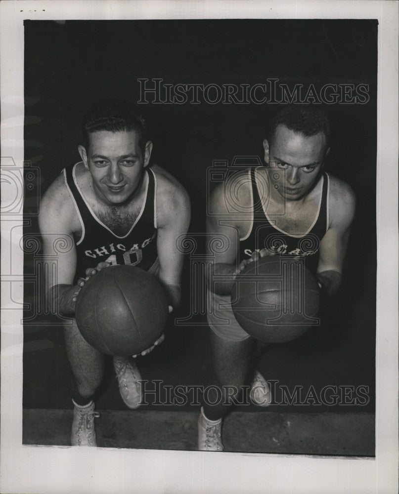 1954 Press Photo Bob Mann and Dick Homer, University of Chicago - Historic Images