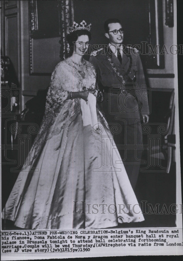 1960 Press Photo King Baudouin of Belgium and Dona Fabiola de Mora y Aragon. - Historic Images