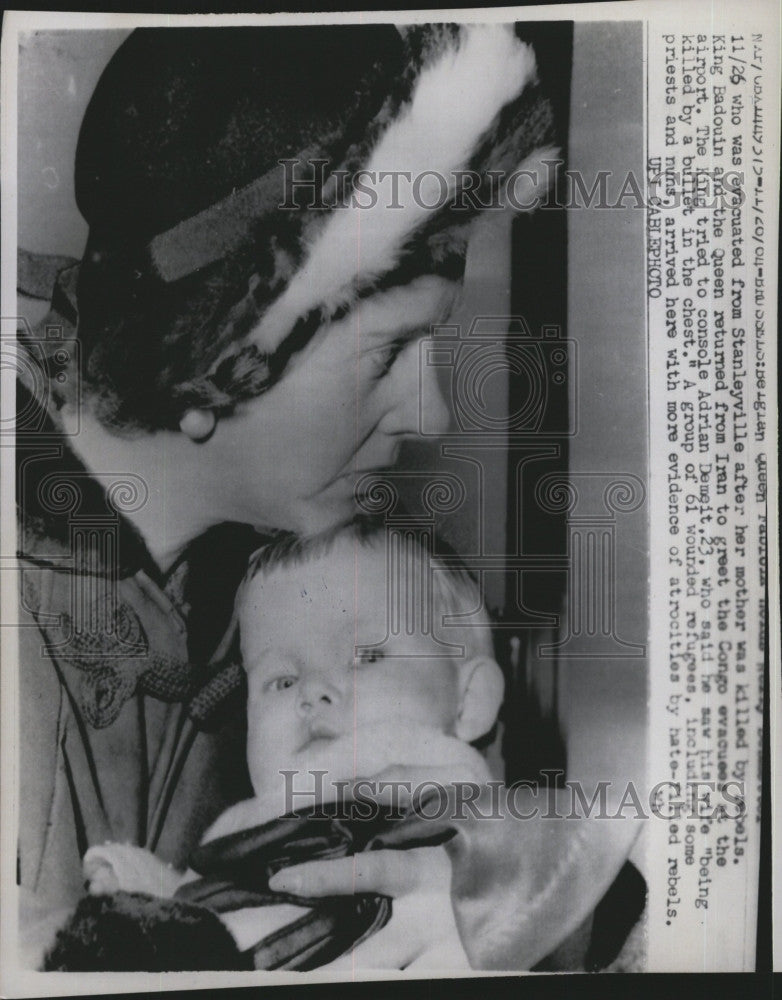 1964 Press Photo Queen Fabiola Baudouin of Belgium. - Historic Images