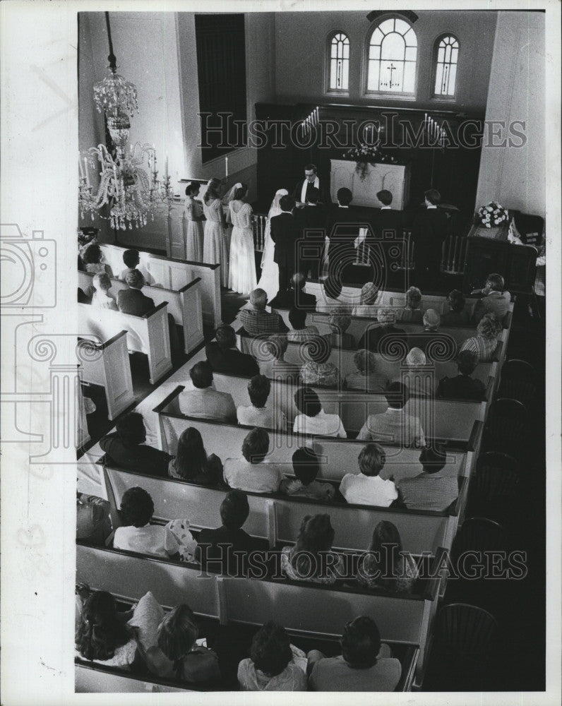 1981 Press Photo Wedding at Martha Mary Chapel Grennfield Village - Historic Images