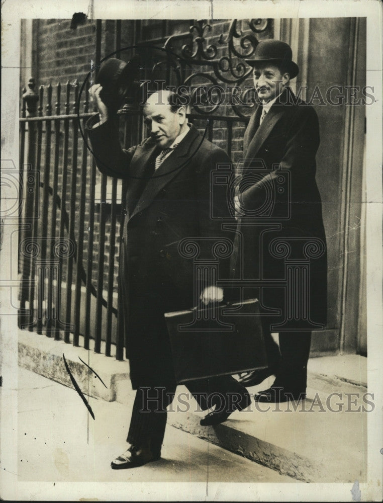 1938 Press Photo Premier Edouard Daladier of France, Foreign Minister G. Bonnet - Historic Images