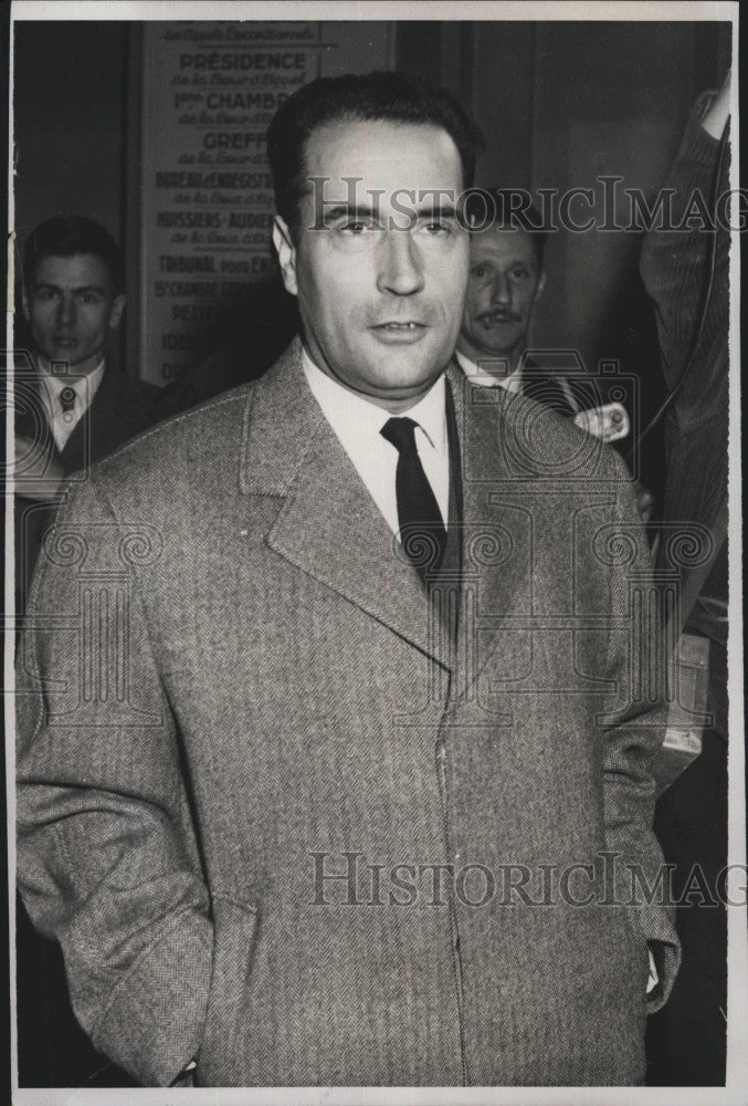 1959 Press Photo Francois Mitterand, candidate French presidential election - Historic Images