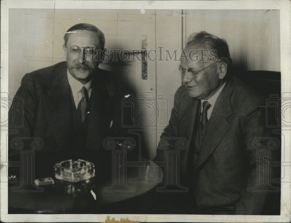 1936 Press Photo Premier Leon Blum of France and Comm. Maxim Litvinoff of Russia - Historic Images