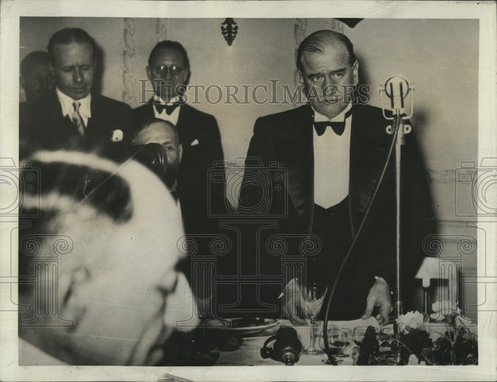 1939 Press Photo Premier Eduardo Daladier of France at Press Conference. - Historic Images