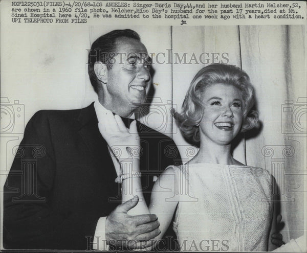 Singer Doris Day & husband Martin Melcher 1968 Vintage Press Photo ...