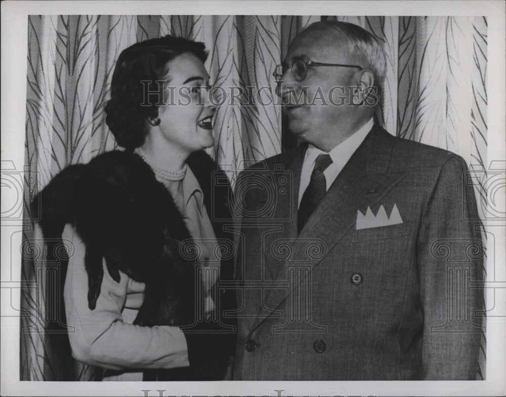 1948 Press Photo Film Magnate Louis Mayer Wedding Lorena Layson Danker - Historic Images