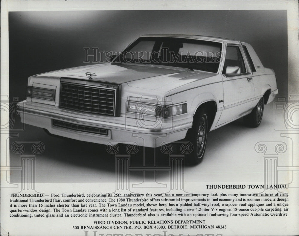 1979 Press Photo 1980 Ford Thunderbird Town Landau motor car - Historic Images