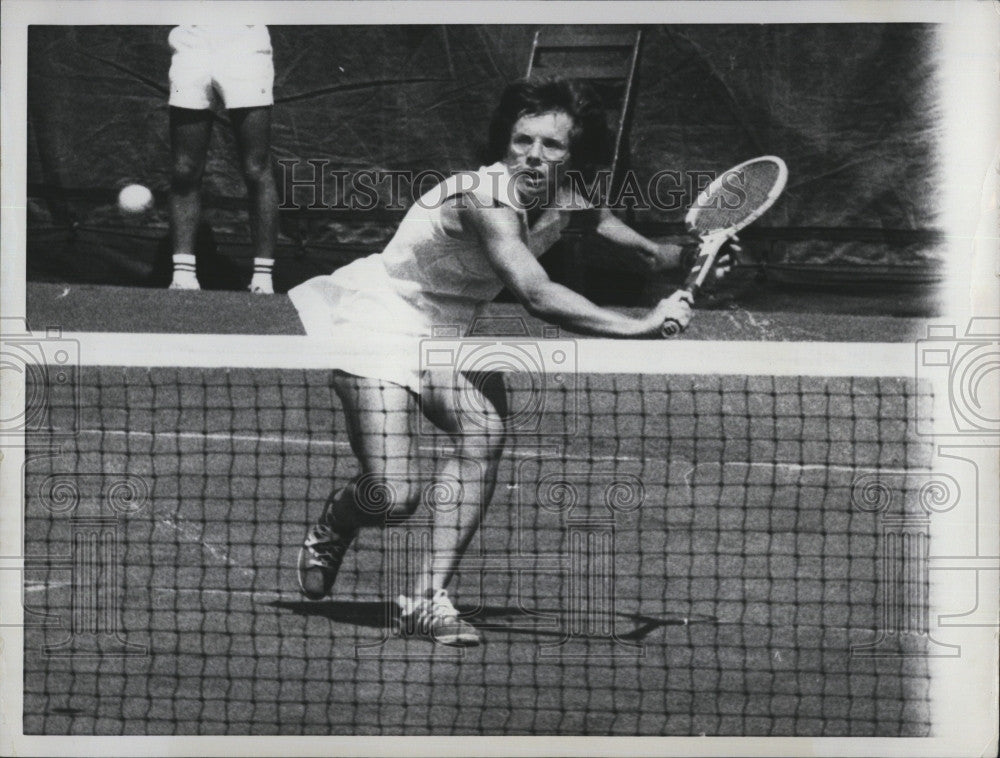 1972 Press Photo Billie Jean King at US Open Tennis - Historic Images