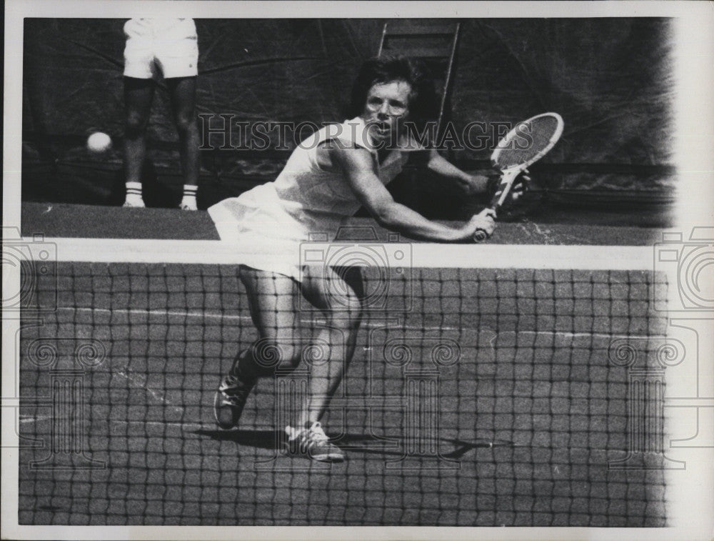 1972 Press Photo Billie Jean King at US Open Tennis - Historic Images