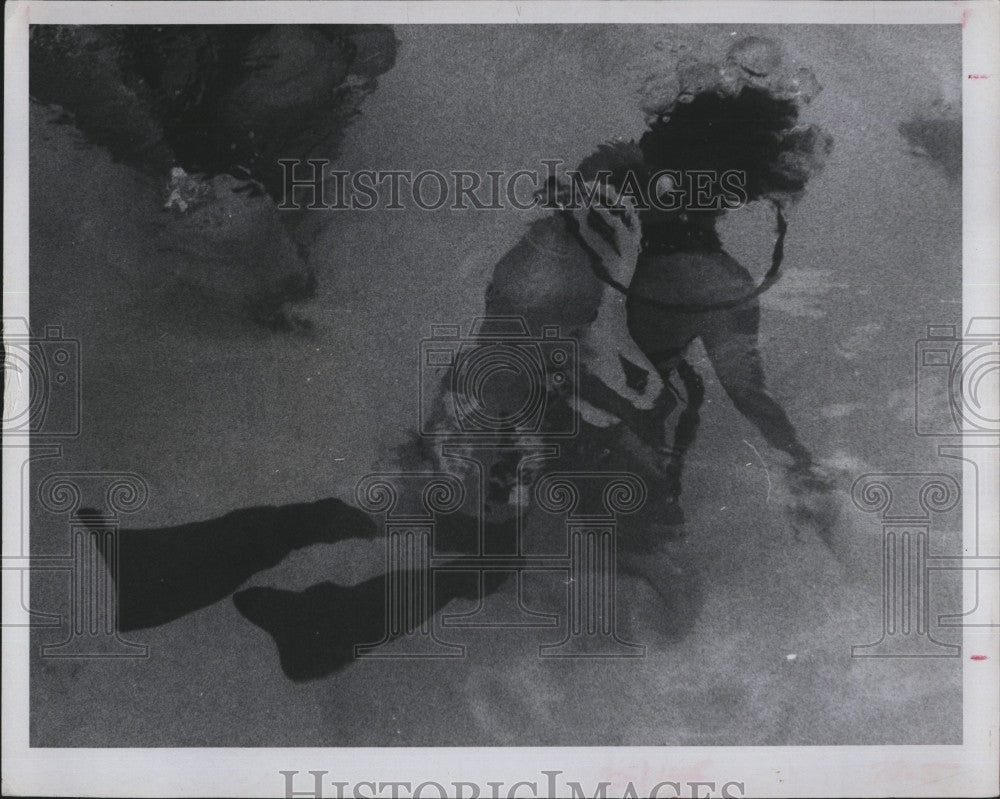 1970 Press Photo Scuba diving in Clearwater, FLorida area - Historic Images