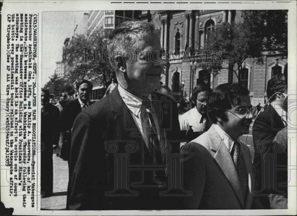 1975 Press Photo Harvard Law professor  Archibald Cox, Watergate prosecutor - Historic Images