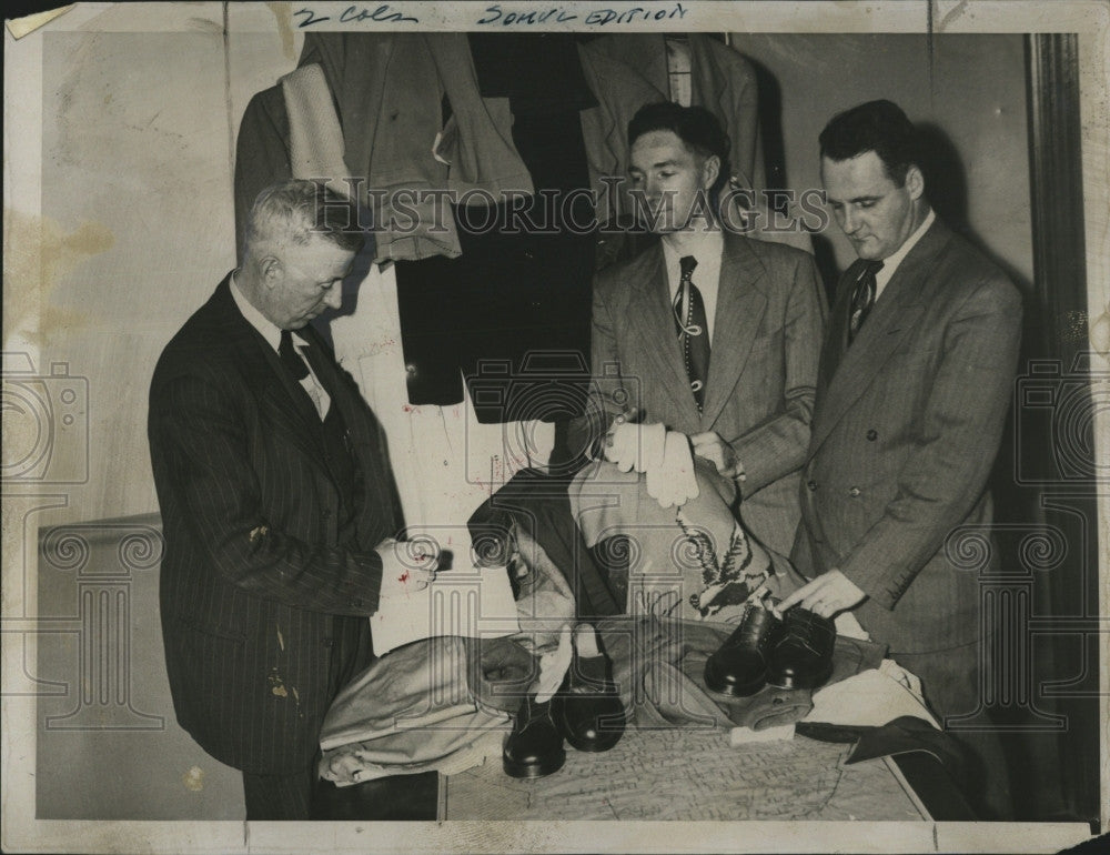 1949 Press Photo Police John F Burlingame,Issp. TA O&#39;Brien,Insp J Estee - Historic Images