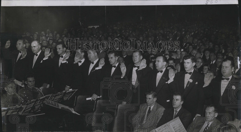 1954 Press Photo Aldermen,Burke,Hall,McCarthy,Dunne,Joyce,Butler,McDonald,Ryan - Historic Images