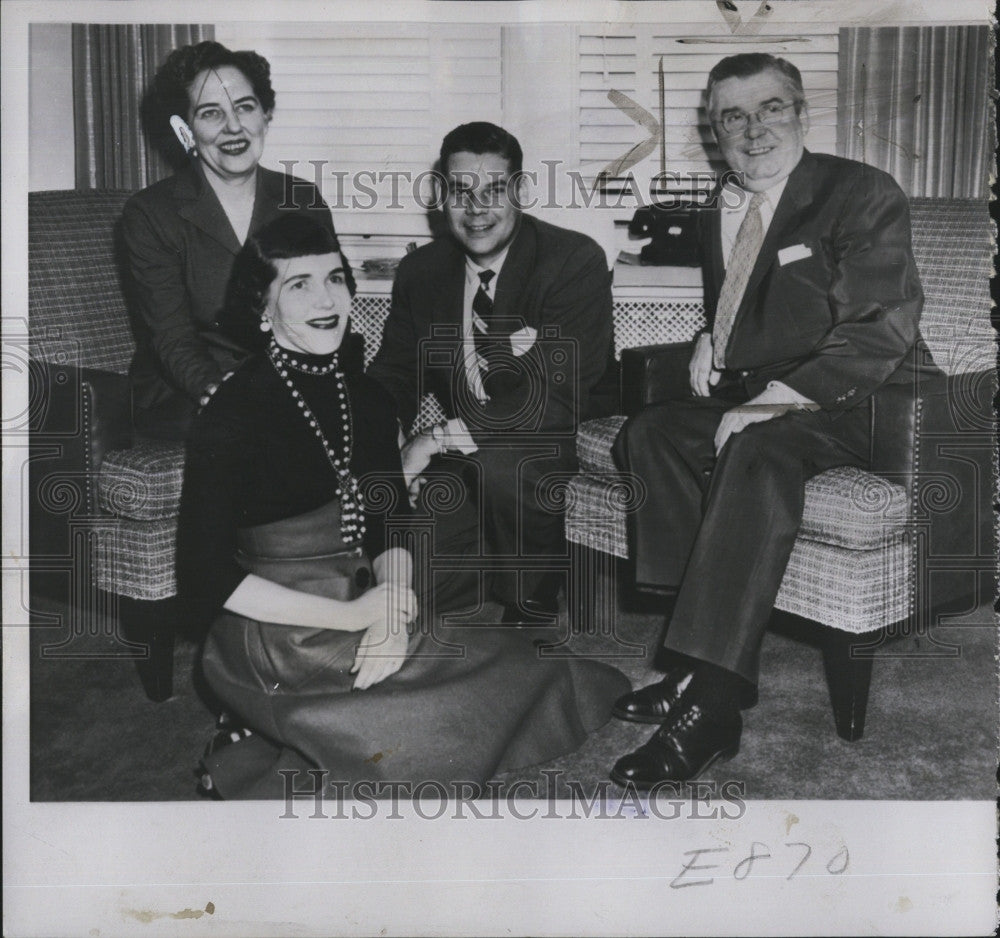 1954 Press Photo  Ohio Senator Thomas A Burke &amp; family - Historic Images