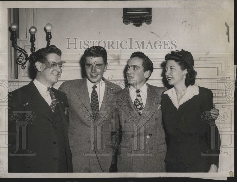 1948 Press Photo Burke, Todd, Chisholm, Lawley in Oratorical Contest - Historic Images