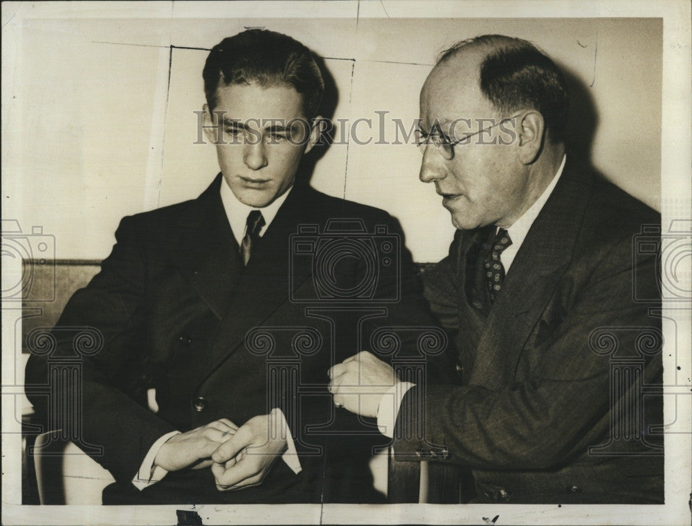 1938 Press Photo Sidney Rosenthal and Donald Carroll on Trial for Murder - Historic Images