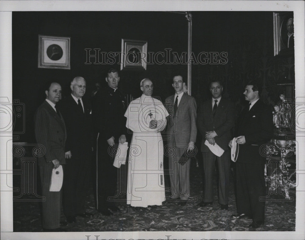 1950 Press Photo American Legion Alessandroni,Luhrs,PopePius XII, Kelly,Casolini - Historic Images