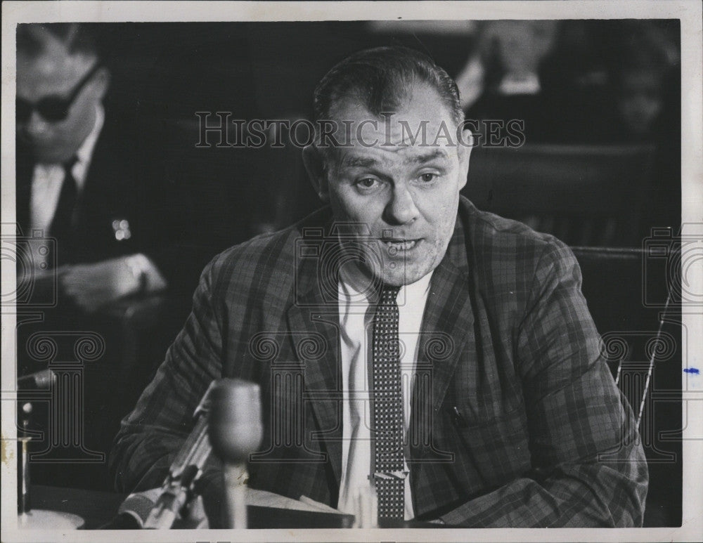 1966 Press Photo Deputy Supt Fred Butterworth Walpole Riot Hearings - Historic Images