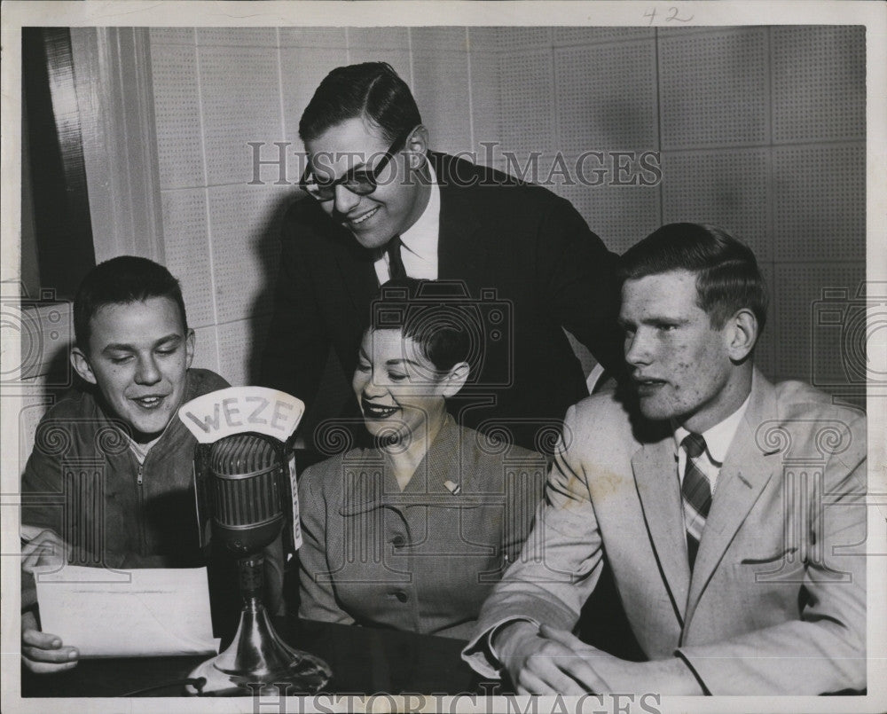 1957 Press Photo Billy Statsky, Miss Teddie King, John Driscoll - Historic Images