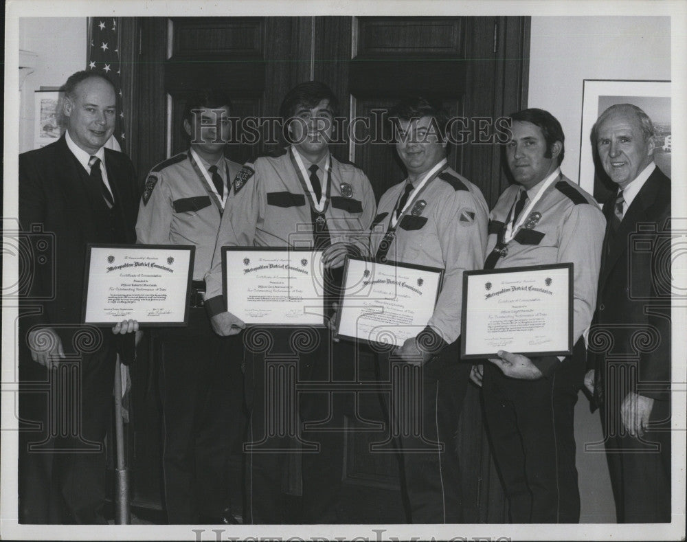 1977 Press Photo J. Snedeker, R. MacCuish, K. Antoncecchi, Jr., E. Seabury - Historic Images