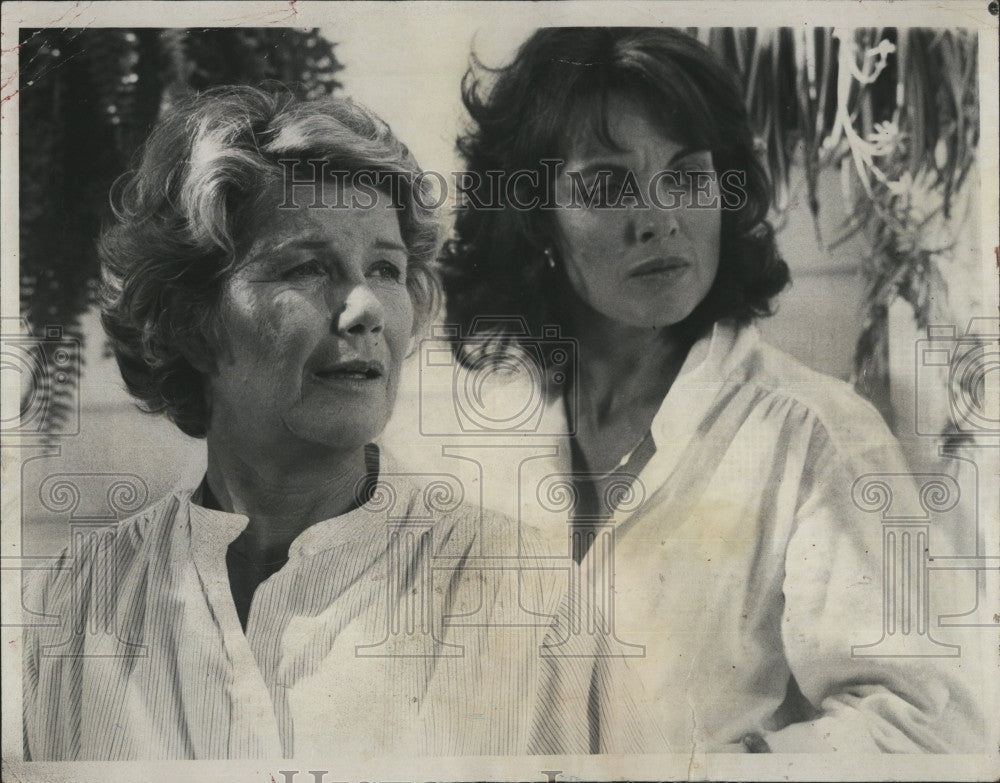 Press Photo Series CBS TV &quot;Dallas&quot; Barbara Bel Geddes Linda Gray - Historic Images
