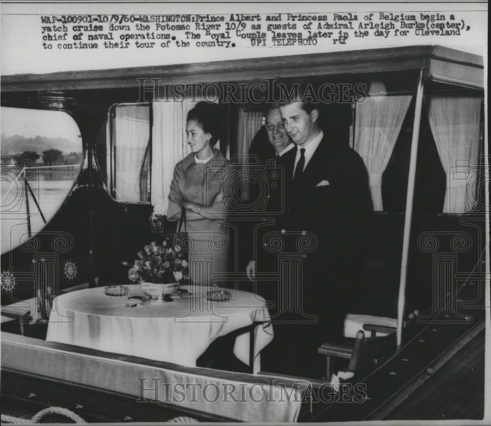 1960 Press Photo Prince  Albert &amp; Princess Paola of Belgium - Historic Images