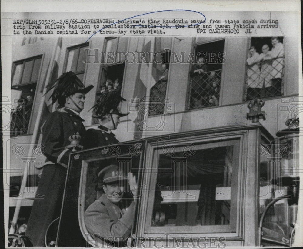 1966 Press Photo Belgium&#39;s King Baudouin in Copenhagen - Historic Images