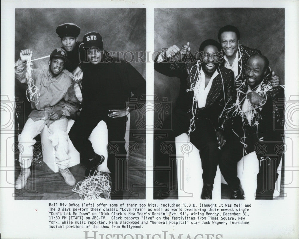 Press Photo Bell Biv DeVoe, The O&#39;Jays &quot;Dick Clark&#39;s New Year&#39;s Rockin&#39; Eve&quot; - Historic Images