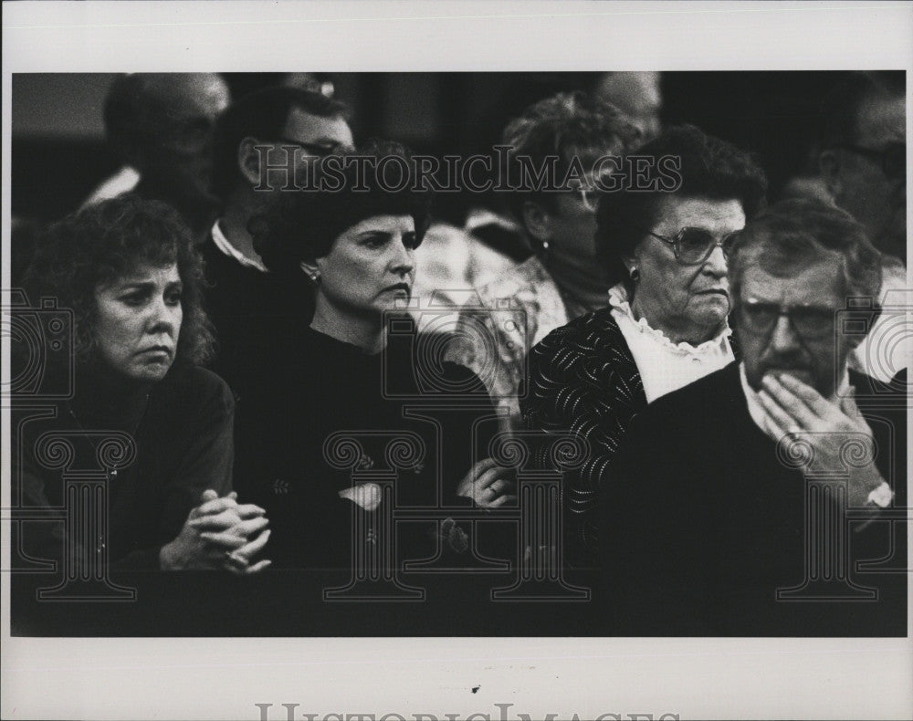 1991 Press Photo Mellissa Benoit&#39;s Family Listen To Closing Arguments In Trial - Historic Images