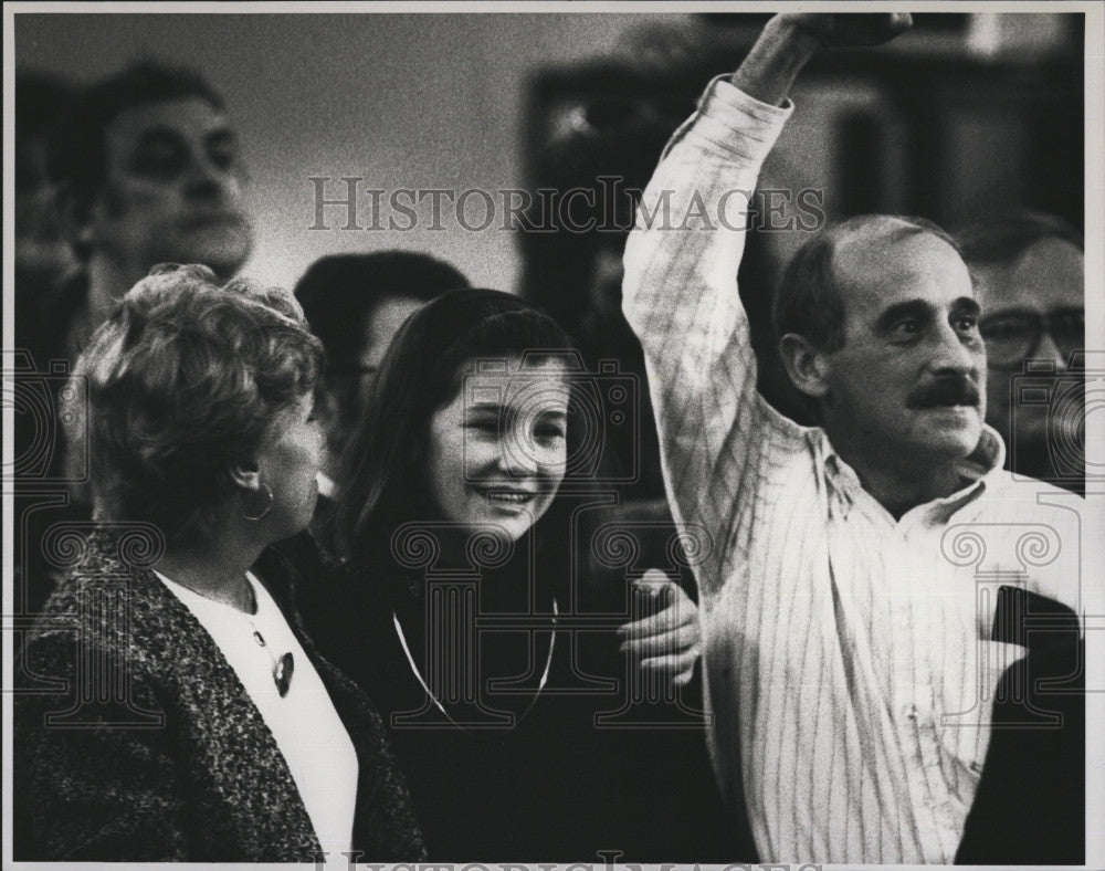 1991 Press Photo Victim Mellissa Benoit family reacts to guilty verdict - Historic Images