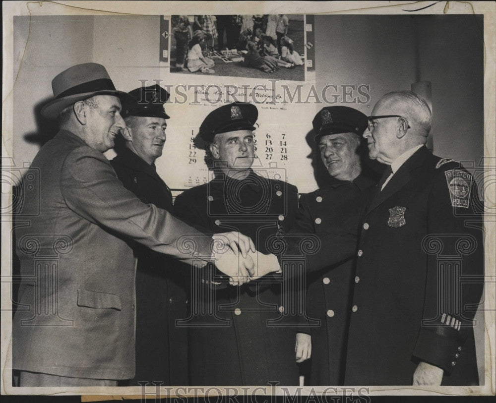 1961 Press Photo Policemen of the Month: Det. E. Weiler, P. Coyne, J. Dolan - Historic Images