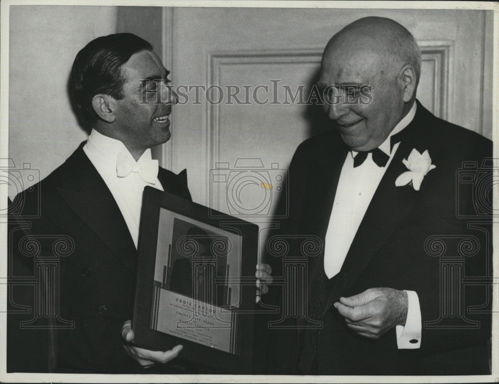 1937 Press Photo Eddie Cantor, screen and radio star, Gov. Merriam - Historic Images