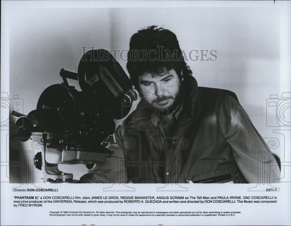 1988 Press Photo Director Don Coscarelli Movie Phantasm II - Historic Images