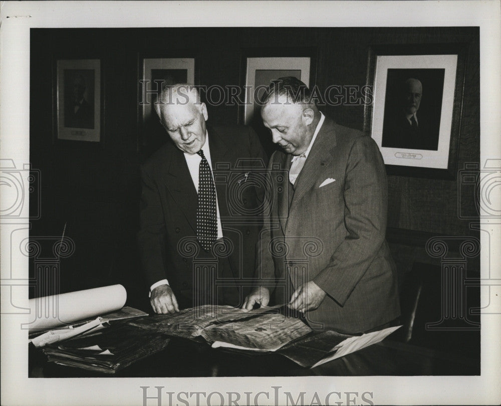 1950 Press Photo Carlton Corliss Wayne Johnston Illinois Centennial Scrapbook - Historic Images