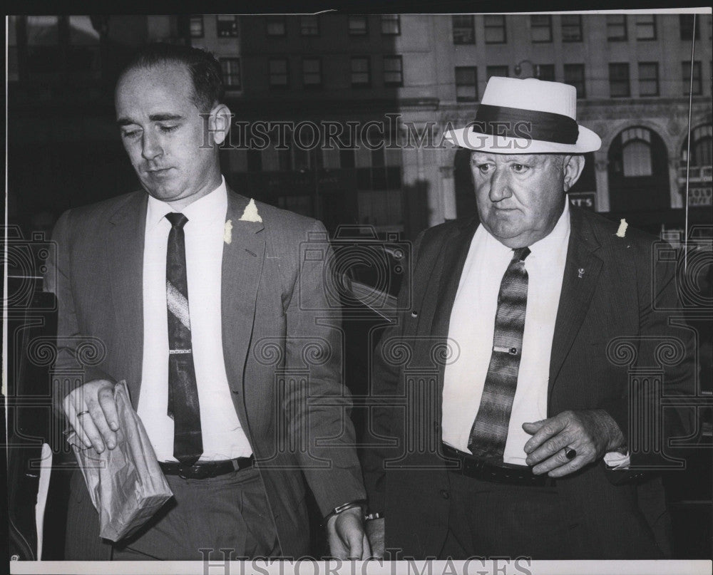 1965 Press Photo Edward Coolidge Jr Charged Murder/Kidnap &amp; Sheriff O&#39;Brien - Historic Images