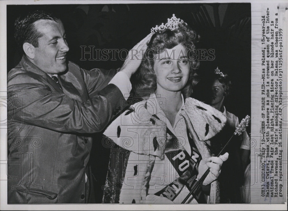 1959 Press Photo Miss Poland Helena Cwierz, 18-years-old, Richard Revnes - Historic Images