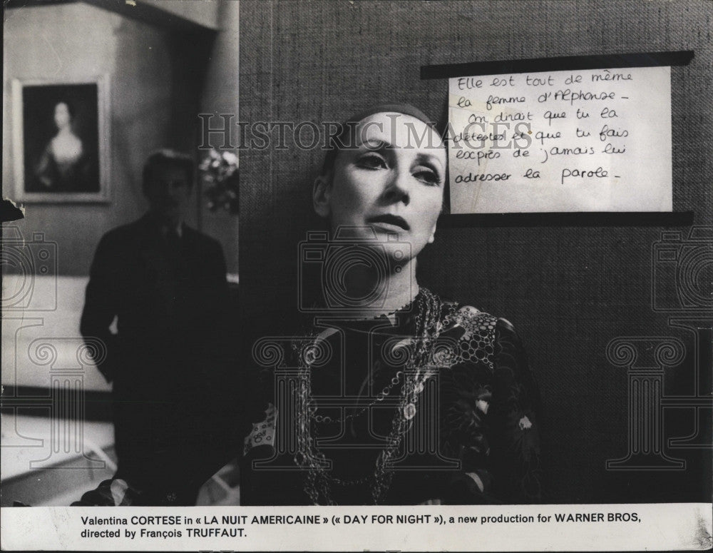 1974 Press Photo Actress Valentina Cortese in &quot;Day for Night&quot; - Historic Images